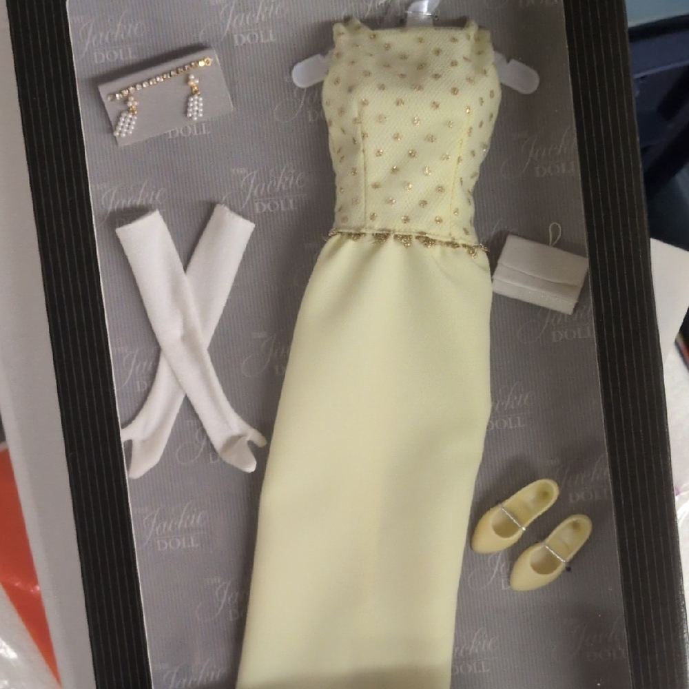 Franklin Mint Yellow and Gold Doll Dress Set